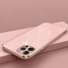 Coque Ultra Fine Silicone Souple Housse Etui S04 pour Apple iPhone 13 Pro Or Rose