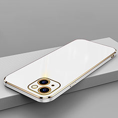 Coque Ultra Fine Silicone Souple Housse Etui S04 pour Apple iPhone 14 Blanc