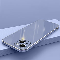 Coque Ultra Fine Silicone Souple Housse Etui S04 pour Apple iPhone 14 Bleu