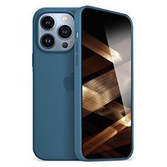 Coque Ultra Fine Silicone Souple Housse Etui S05 pour Apple iPhone 15 Pro Bleu