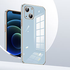Coque Ultra Fine Silicone Souple Housse Etui S06 pour Apple iPhone 13 Mini Bleu