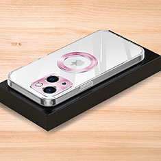 Coque Ultra Fine Silicone Souple Housse Etui S07 pour Apple iPhone 14 Plus Or Rose