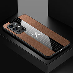 Coque Ultra Fine Silicone Souple Housse Etui X01L pour OnePlus 9R 5G Marron