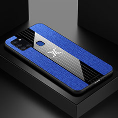 Coque Ultra Fine Silicone Souple Housse Etui X01L pour Samsung Galaxy A21s Bleu