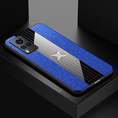 Coque Ultra Fine Silicone Souple Housse Etui X01L pour Vivo X60 Pro 5G Bleu