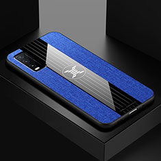 Coque Ultra Fine Silicone Souple Housse Etui X01L pour Vivo Y30 Bleu