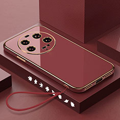 Coque Ultra Fine Silicone Souple Housse Etui XL3 pour Xiaomi Mi 13 Ultra 5G Rouge
