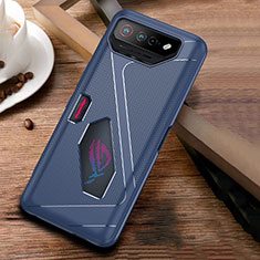 Coque Ultra Fine Silicone Souple Housse Etui ZJ1 pour Asus ROG Phone 7 Pro Bleu