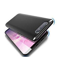 Coque Ultra Fine Silicone Souple S02 pour Samsung Galaxy A80 Noir