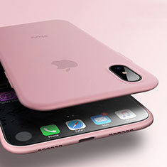 Coque Ultra Fine Silicone Souple S07 pour Apple iPhone Xs Rose