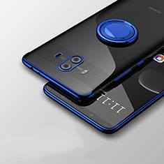Coque Ultra Fine Silicone Souple Transparente et Support pour Huawei Mate 10 Bleu