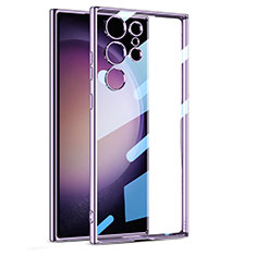 Coque Ultra Fine TPU Souple Housse Etui Transparente AC1 pour Samsung Galaxy S21 Ultra 5G Violet