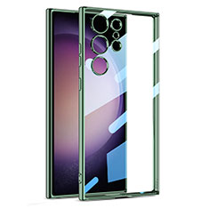 Coque Ultra Fine TPU Souple Housse Etui Transparente AC1 pour Samsung Galaxy S22 Ultra 5G Vert