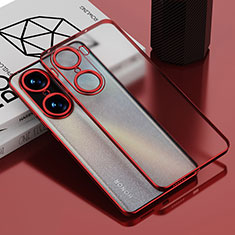 Coque Ultra Fine TPU Souple Housse Etui Transparente AN1 pour Huawei Honor 60 5G Rouge