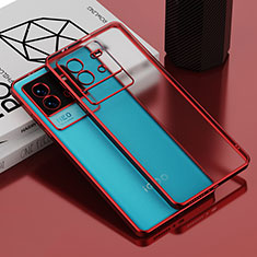 Coque Ultra Fine TPU Souple Housse Etui Transparente AN1 pour Vivo iQOO Neo6 5G Rouge