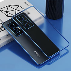 Coque Ultra Fine TPU Souple Housse Etui Transparente AN1 pour Vivo X70 5G Bleu