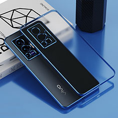 Coque Ultra Fine TPU Souple Housse Etui Transparente AN1 pour Vivo X70 Pro 5G Bleu