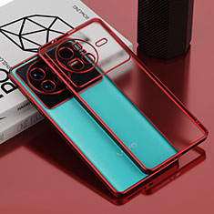 Coque Ultra Fine TPU Souple Housse Etui Transparente AN1 pour Vivo X80 5G Rouge