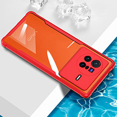 Coque Ultra Fine TPU Souple Housse Etui Transparente BH1 pour Vivo X80 5G Rouge