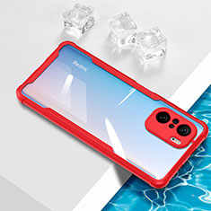 Coque Ultra Fine TPU Souple Housse Etui Transparente BH1 pour Xiaomi Mi 11i 5G Rouge