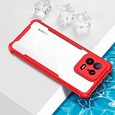 Coque Ultra Fine TPU Souple Housse Etui Transparente BH1 pour Xiaomi Mi 13 5G Rouge