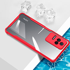 Coque Ultra Fine TPU Souple Housse Etui Transparente BH1 pour Xiaomi Poco F4 5G Rouge