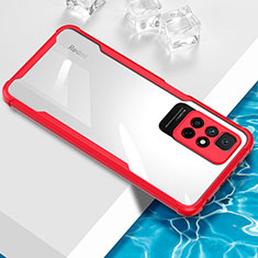 Coque Ultra Fine TPU Souple Housse Etui Transparente BH1 pour Xiaomi Redmi 10 4G Rouge