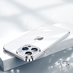 Coque Ultra Fine TPU Souple Housse Etui Transparente Bling-Bling LD2 pour Apple iPhone 13 Pro Max Argent