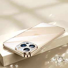 Coque Ultra Fine TPU Souple Housse Etui Transparente Bling-Bling LD2 pour Apple iPhone 13 Pro Max Or