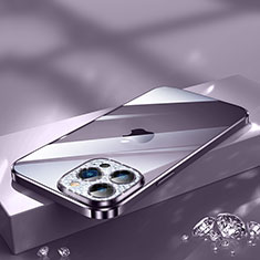 Coque Ultra Fine TPU Souple Housse Etui Transparente Bling-Bling LD2 pour Apple iPhone 13 Pro Max Violet