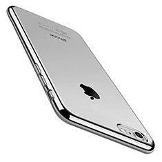 Coque Ultra Fine TPU Souple Housse Etui Transparente C01 pour Apple iPhone 7 Argent