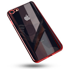 Coque Ultra Fine TPU Souple Housse Etui Transparente C02 pour Apple iPhone SE3 (2022) Rouge