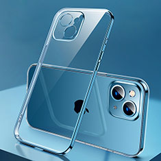 Coque Ultra Fine TPU Souple Housse Etui Transparente H01 pour Apple iPhone 14 Bleu