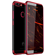Coque Ultra Fine TPU Souple Housse Etui Transparente H01 pour Huawei Enjoy 7S Rouge