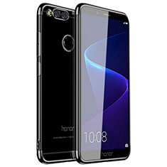 Coque Ultra Fine TPU Souple Housse Etui Transparente H01 pour Huawei Honor 7X Noir