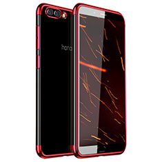 Coque Ultra Fine TPU Souple Housse Etui Transparente H01 pour Huawei Honor V10 Rouge