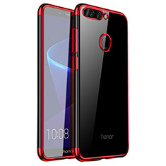 Coque Ultra Fine TPU Souple Housse Etui Transparente H01 pour Huawei Honor V9 Rouge