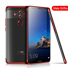Coque Ultra Fine TPU Souple Housse Etui Transparente H01 pour Huawei Mate 10 Pro Rouge
