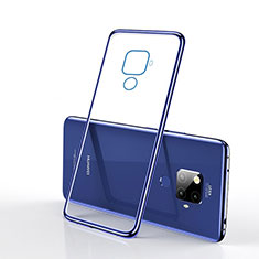 Coque Ultra Fine TPU Souple Housse Etui Transparente H01 pour Huawei Mate 30 Lite Bleu