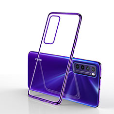 Coque Ultra Fine TPU Souple Housse Etui Transparente H01 pour Huawei Nova 7 5G Violet