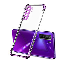 Coque Ultra Fine TPU Souple Housse Etui Transparente H01 pour Huawei Nova 7 SE 5G Violet