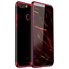 Coque Ultra Fine TPU Souple Housse Etui Transparente H01 pour Huawei Y9 (2018) Rouge