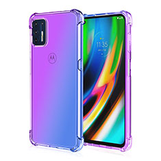Coque Ultra Fine TPU Souple Housse Etui Transparente H01 pour Motorola Moto G9 Plus Violet