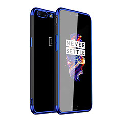 Coque Ultra Fine TPU Souple Housse Etui Transparente H01 pour OnePlus 5 Bleu