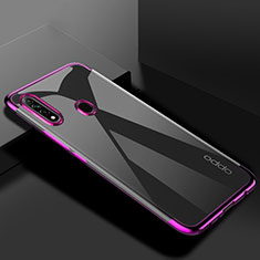 Coque Ultra Fine TPU Souple Housse Etui Transparente H01 pour Oppo A8 Violet