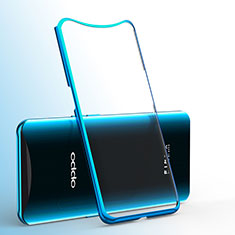 Coque Ultra Fine TPU Souple Housse Etui Transparente H01 pour Oppo Find X Bleu