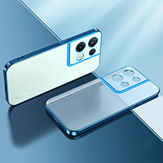 Coque Ultra Fine TPU Souple Housse Etui Transparente H01 pour Oppo Reno8 Pro 5G Bleu