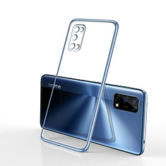 Coque Ultra Fine TPU Souple Housse Etui Transparente H01 pour Realme Narzo 30 Pro 5G Bleu