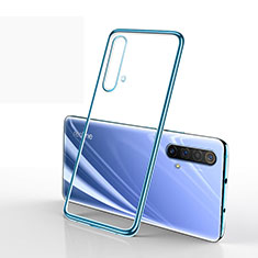 Coque Ultra Fine TPU Souple Housse Etui Transparente H01 pour Realme X50m 5G Bleu