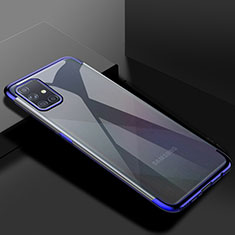 Coque Ultra Fine TPU Souple Housse Etui Transparente H01 pour Samsung Galaxy A51 5G Bleu
